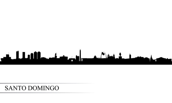 Santo Domingo City Skyline Silhouette Background