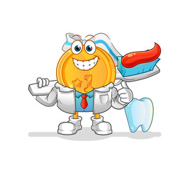 Naklejka premium medal dentist illustration. character vector