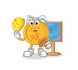 medal Architect illustration. character vector