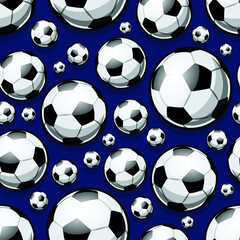 Football soccer ball seamless pattern vector digital paper design. Ideal for wallpaper, cover, wrapping paper, packaging, textile design and any kind of decoration.