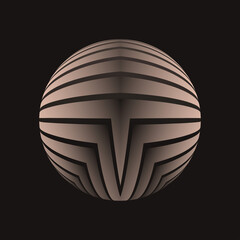 abstract alien sphere black dark ivory