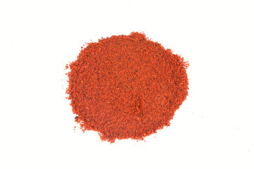 A small pile of Paprika isolated on white
