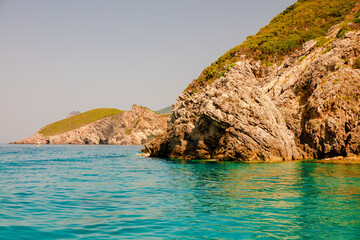 Sea rocks at Corfu, Greece