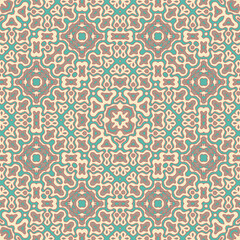 Ethnic floral motifs seamless pattern design