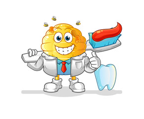 honeycomb dentist illustration. character vector