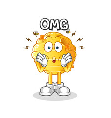 honeycomb Oh my God vector. cartoon character