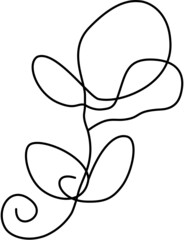 Line art rose