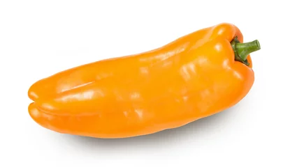 Rolgordijnen yellow palermo pepper isolated on white © Bells7