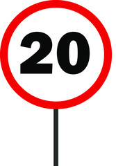 20.Illustration of traffic safety sign