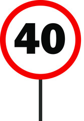 40.Illustration of traffic safety sign