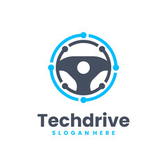 Drive technology logo vector. Smart driving logo template concept.