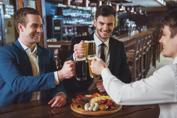 Businessmen in pub