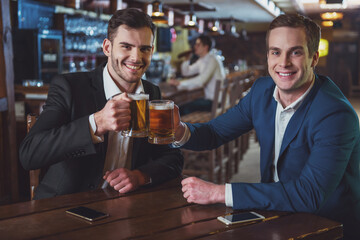 Businessmen in pub