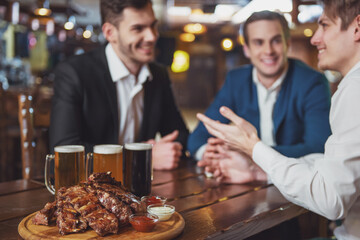 Businessmen in pub