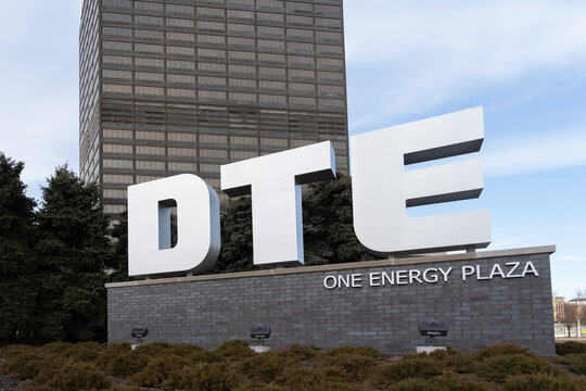 Detroit, Michigan, USA - December 26, 2021: DTE headquarters in Detroit, MI, USA. DTE Energy is an American energy company. 