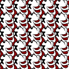 seamless pattern of monster cartoon