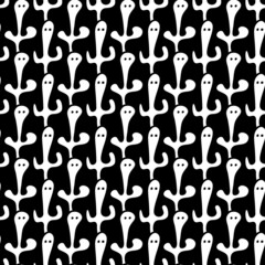 seamless pattern of cute monster cartoon