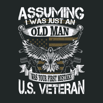 american veteran oldman illustration vector