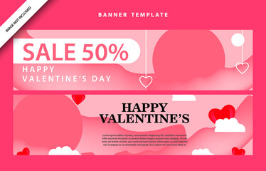 happy valentines day social media poster banner flyer pattern event abstract layout illustration background february party wallpaper template label backdrop modern vector design sale red romantic red