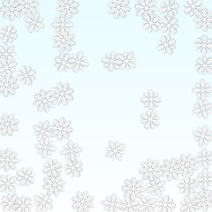 Christmas Vector Background with Falling Snowflakes. Isolated on Red Background. Realistic Snow Sparkle Pattern. Snowfall Overlay Print. Winter Sky. Papercut Snowflakes.