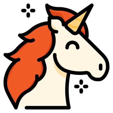 unicorn line icon