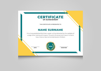Fototapeta premium Professional Certificate. Certificate Of Achievement Template Design.