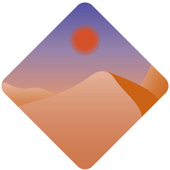 Landscape desert yellow sands