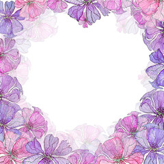 pink flower frame