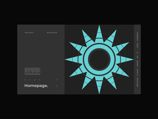 Abstract homepage background. Bauhaus, Modernism aesthetics. Minimal illustration brutalism inspired.