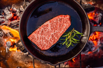 ステーキ Barbecue party outdoors