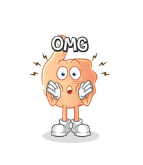 thumbs up Oh my God vector. cartoon character