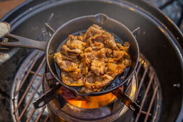 ステーキ Barbecue party outdoors