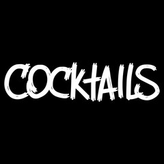 Handwritten fonts for alcohol bar menu words. Drink Names for your business. Bold chalky looking dynamic calligraphy work on the board. cocktails