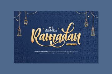 elegant ramadan card template design - obrazy, fototapety, plakaty