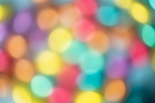 Colourful bokeh of foil easter eggs