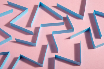 Set of paper zig zags