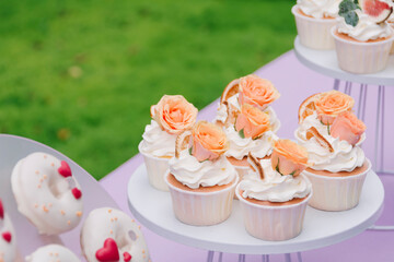 Dessert on the table at an outdoor party in Shanghai, China