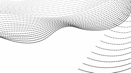 dots line vector black and white abstract background