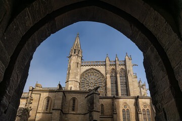 The gothic Basilica of Saint Nazaire in Carcassonne