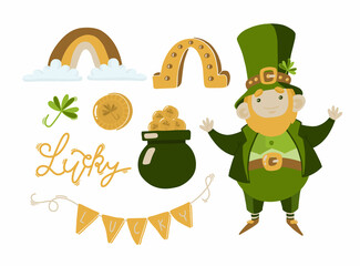 St. Patrick's day vector elements set 