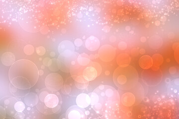 Obraz premium Abstract blurred fresh vivid spring summer light delicate pastel pink orange bokeh background texture with bright circular soft color lights. Beautiful backdrop illustration.