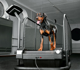 Dog training in the dog fitness club