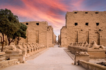Karnak Temple Complex. Very beautiful sky. Luxor, Egypt, Africa