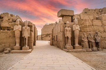 Karnak Temple Complex. Very beautiful sky. Luxor, Egypt, Africa - obrazy, fototapety, plakaty