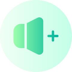 Fototapeta premium volume up gradient icon