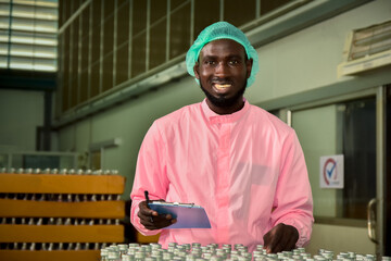 african warehouse worker for import export distribution