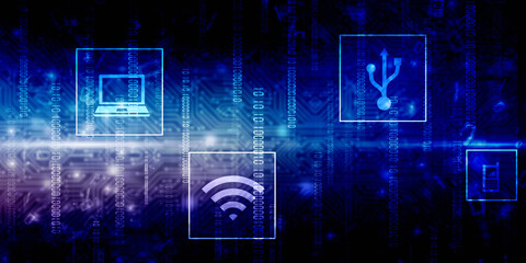 Digital Abstract technology background,2d illustration
