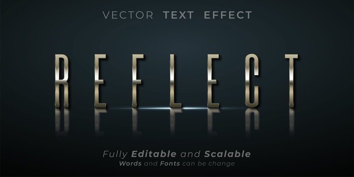 Reflect style Text effect, Editable 3d style text tittle