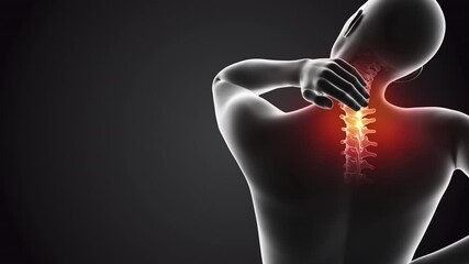 Human having pain in neck