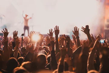 Foto op Plexiglas concert and festival background crowd of people partying © Melinda Nagy